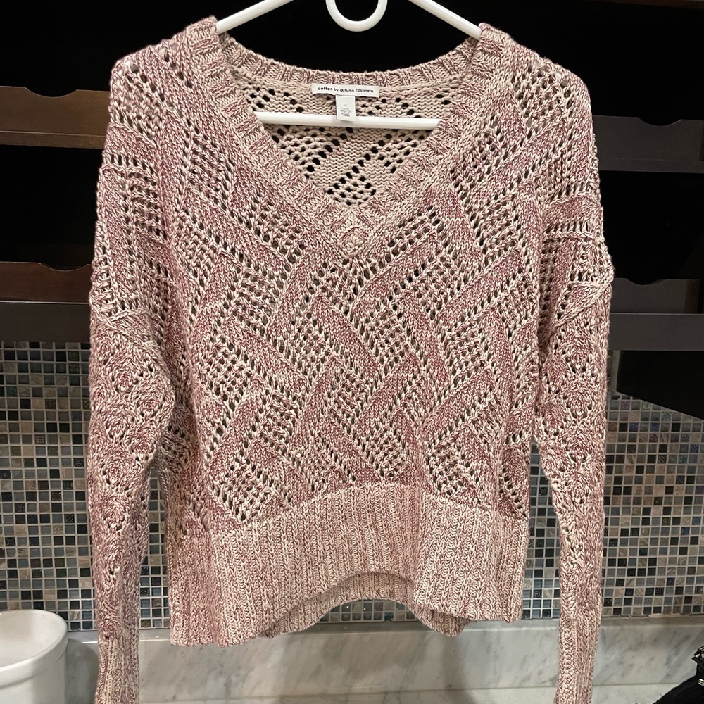 Knit v-neck sweater